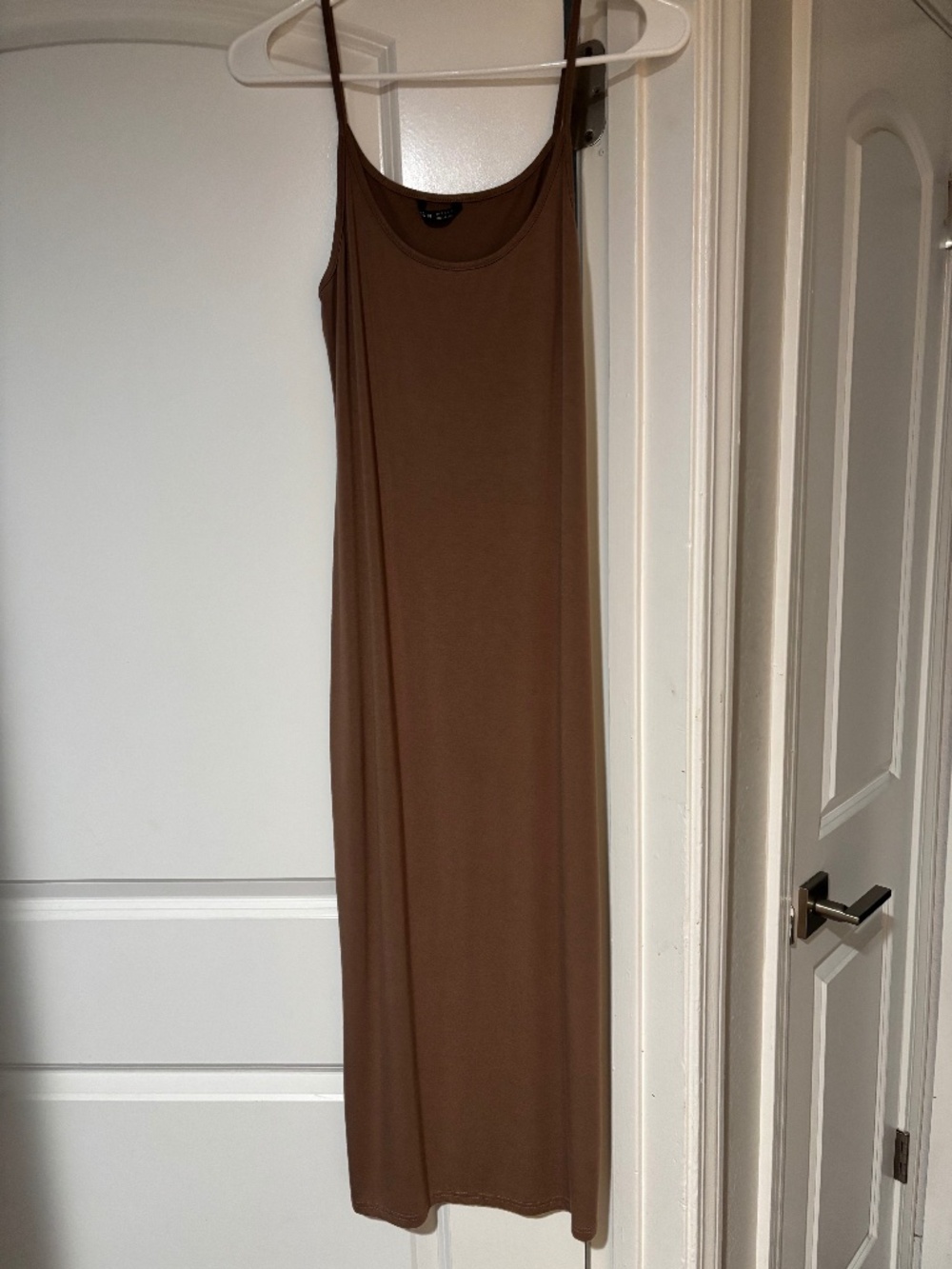 SHEIN hazelnut fitted maxi dress